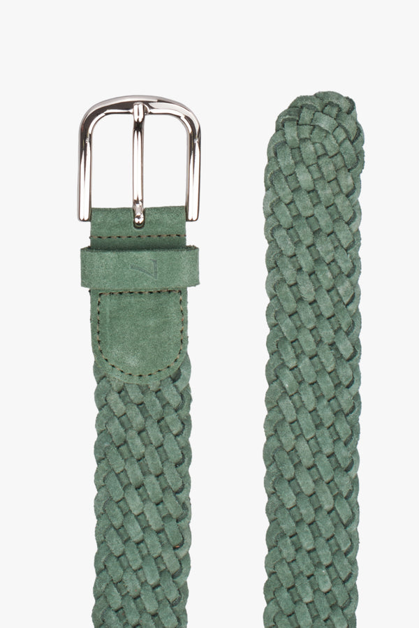 Leather Man Belt Green