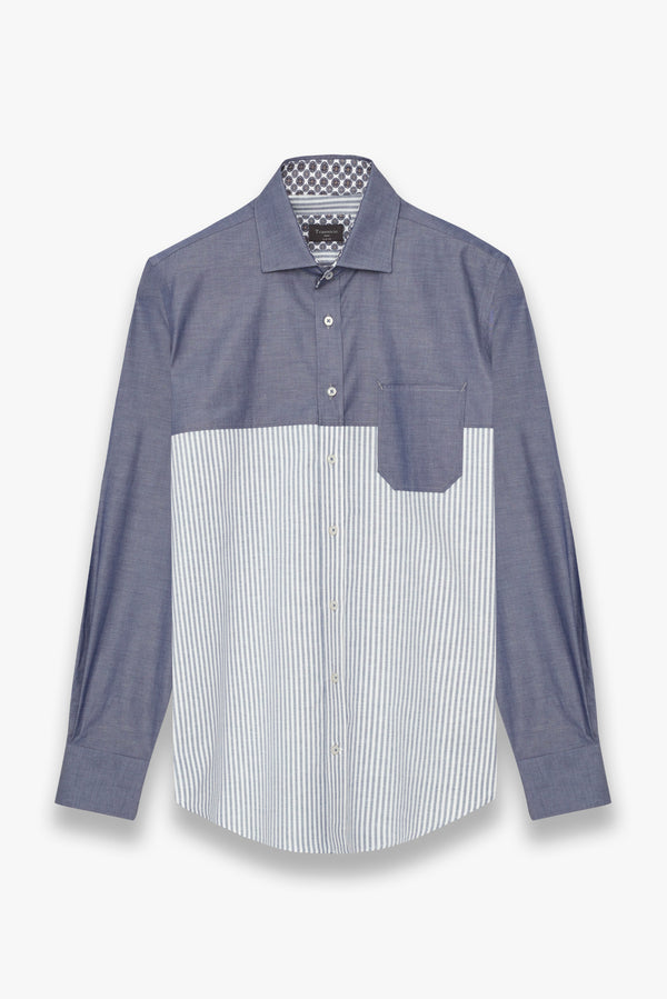 Sport Poplin Man Shirt Blue