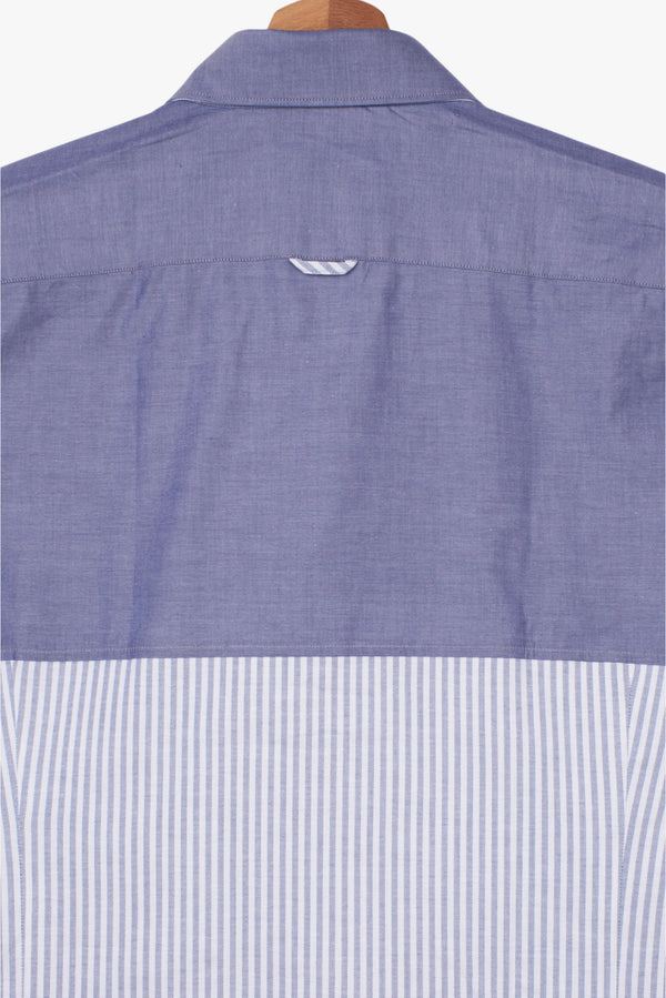 Camicia Uomo Sport Popelin Blu