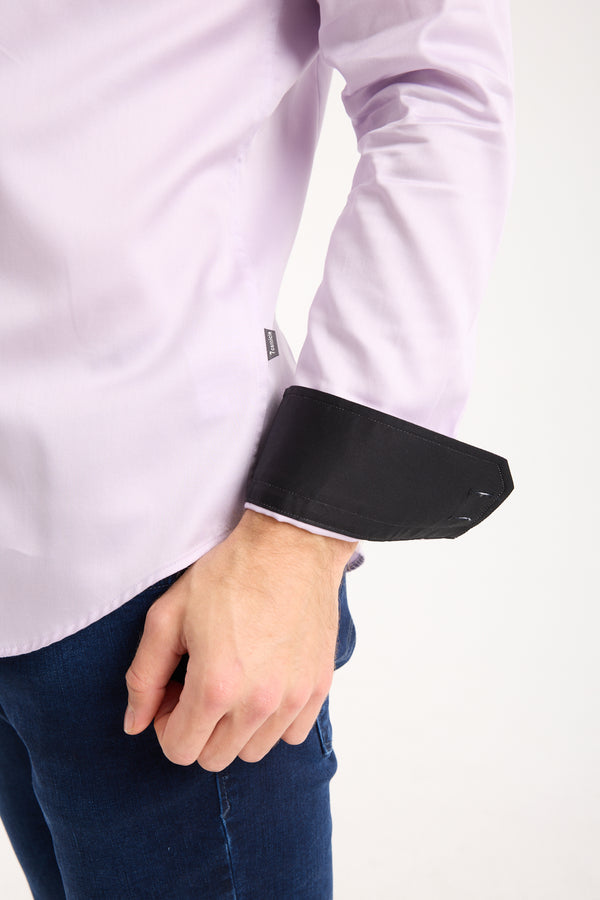 Camisa Hombre Vesuvio Iconic Satin Lila