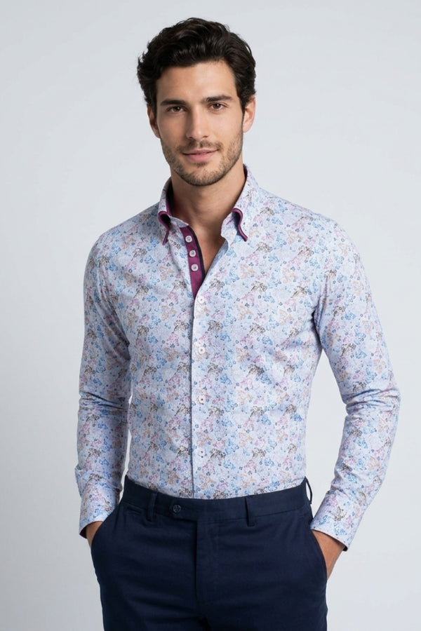 Chemise Homme Marco Polo Iconic Popelin Blanc Bleu