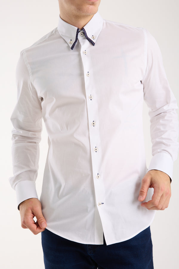 Chemise Homme Sport Popelin Stretch Blanc
