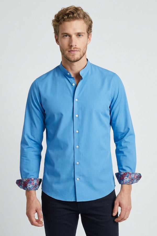 Caravaggio Sport Poplin Stretch Man Shirt Light Blue