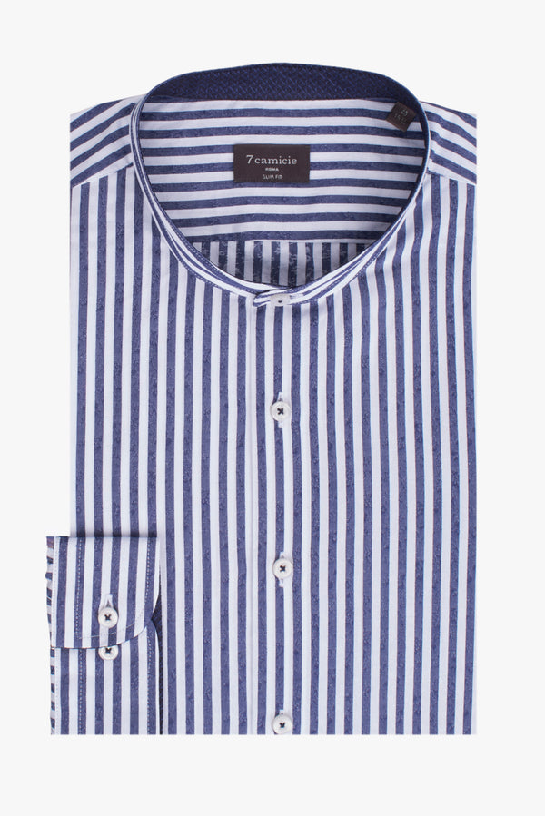 Camicia Uomo Caravaggio Sport Cotone Blu Bianco