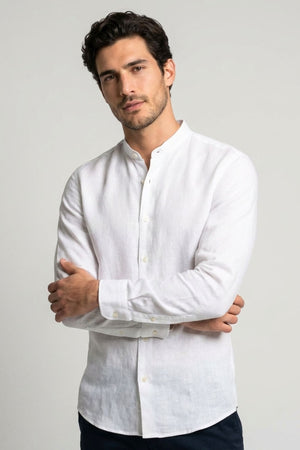 Camisa Hombre Caravaggio Essential Lino Blanco