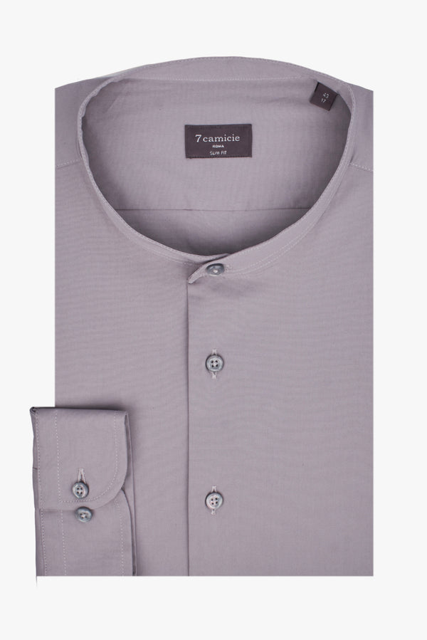 Camicia Uomo Caravaggio Popelin Stretch Grigio Chiaro