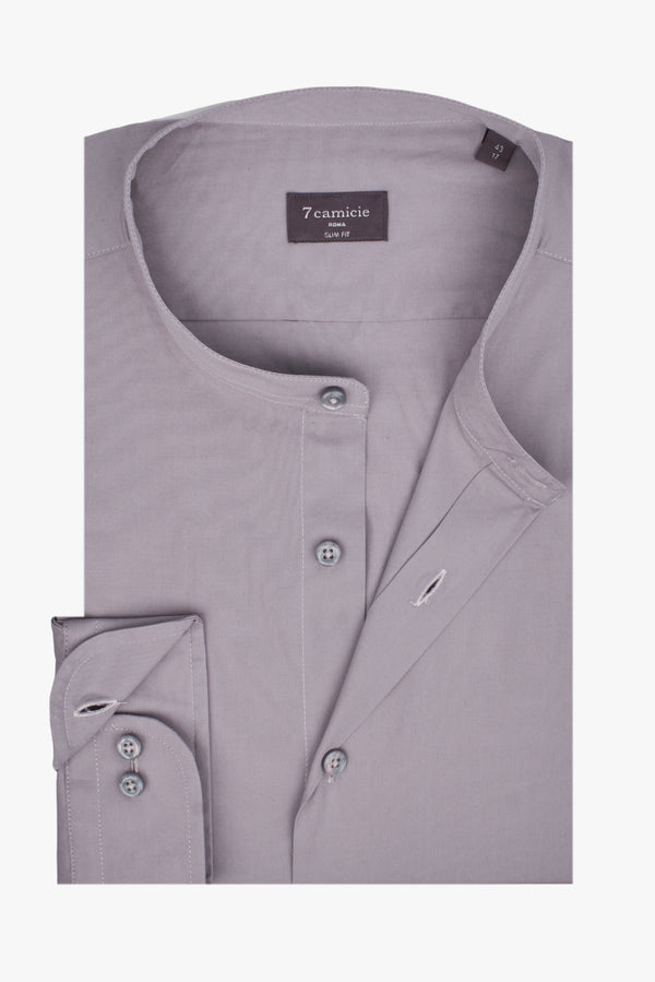 Camicia Uomo Caravaggio Popelin Stretch Grigio Chiaro