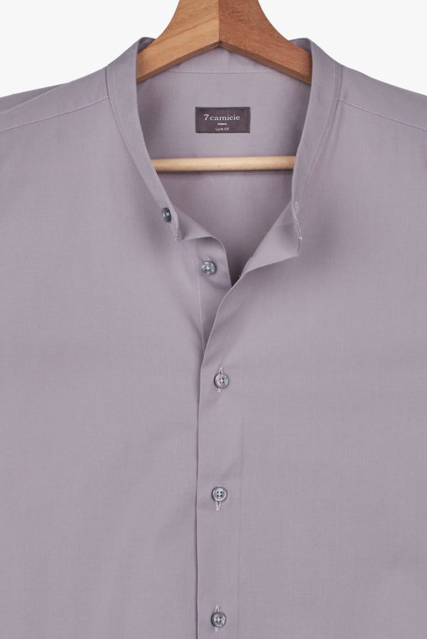 Camicia Uomo Caravaggio Popelin Stretch Grigio Chiaro