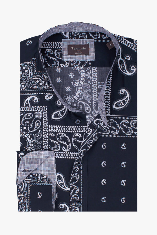 Sport Poplin Man Shirt Black White