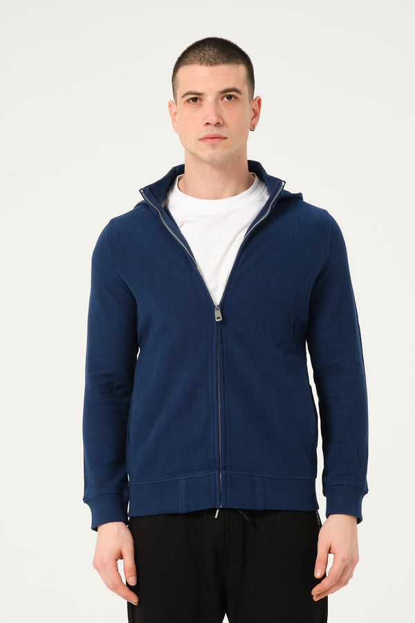 Cotton Man Sweater Blue