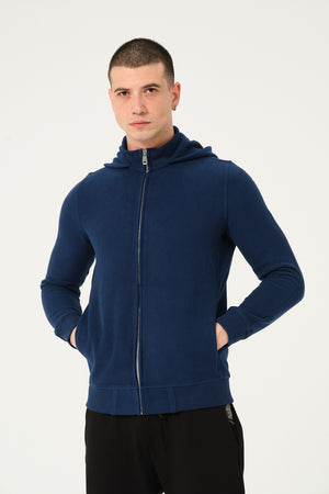 Cotton Man Sweater Blue