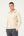 Maglione Uomo Cotone Beige con scollo ampio