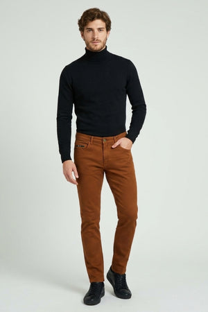 Pantalones Hombre Algodon elástico Naranja