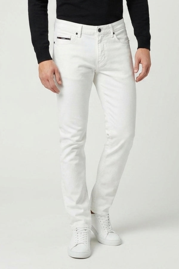 Herren Hose Baumwollstretch Weiss