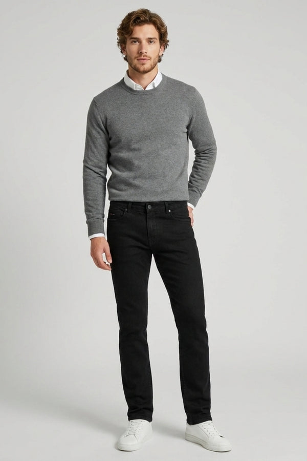 Herren Hose Baumwollstretch Schwarz