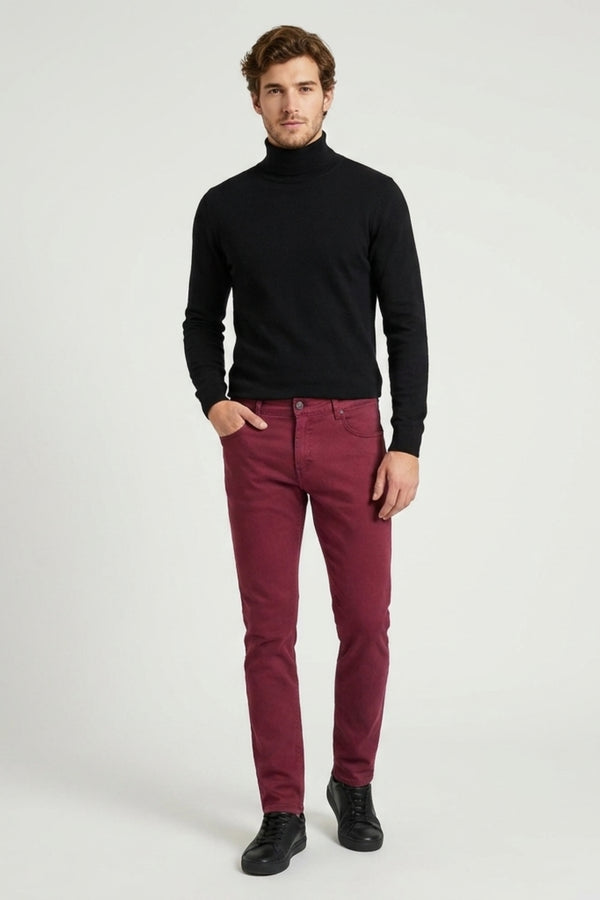 Herren Hose Baumwollstretch Rosa
