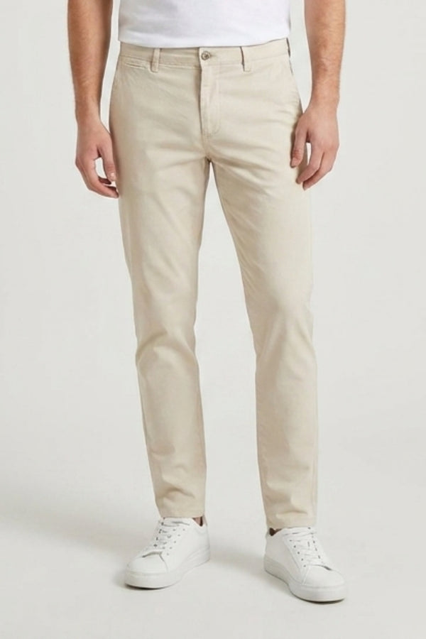 Pantalones Hombre Algodon elástico Beige