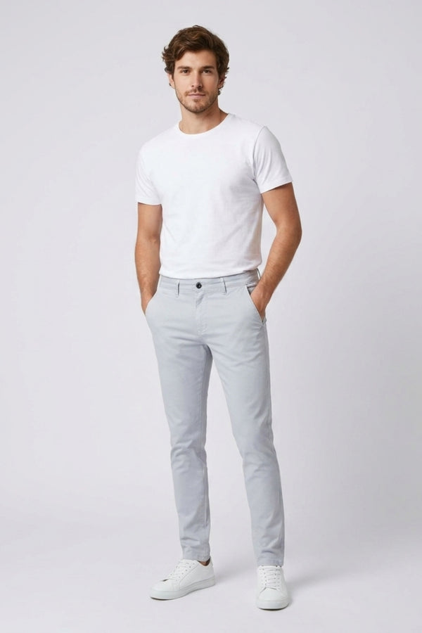 Cotton Stretch Man Pant Grey