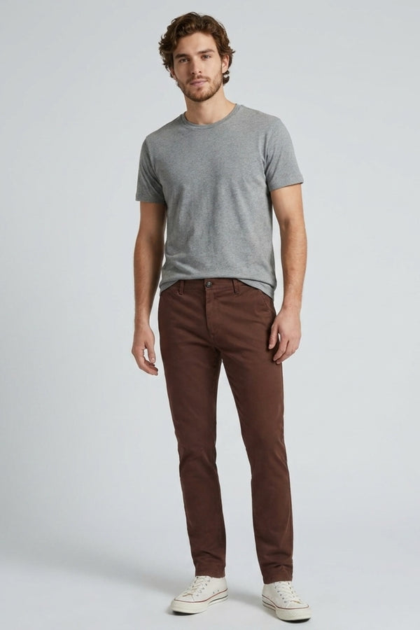 Herren Hose Baumwollstretch Braun
