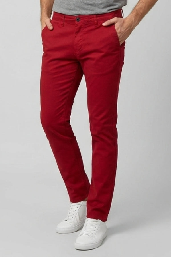 Cotton Stretch Man Pant Red
