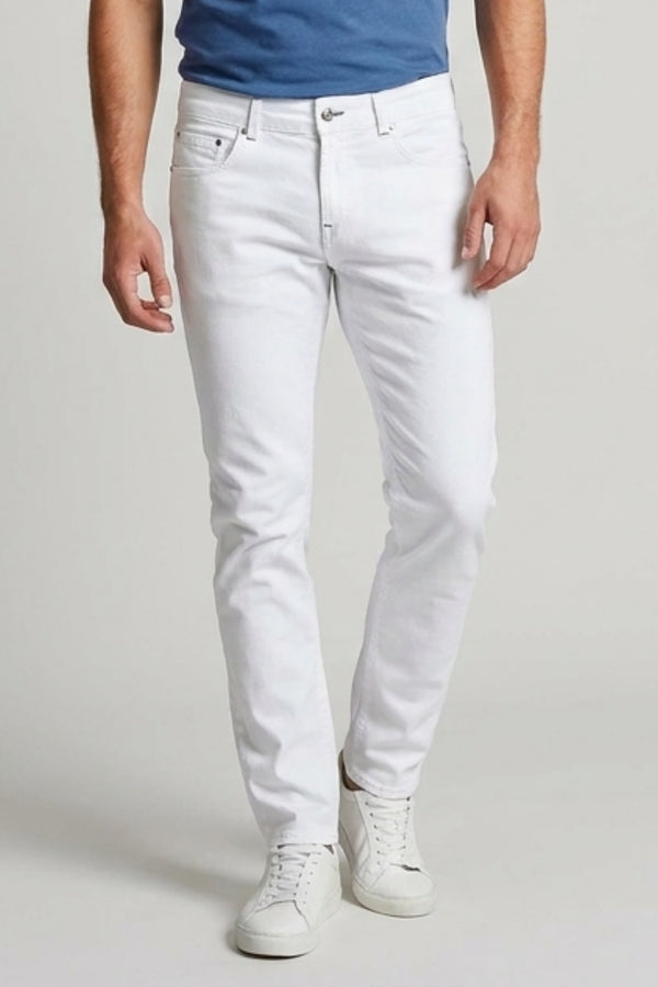 Herren Hose Baumwollstretch Weiss