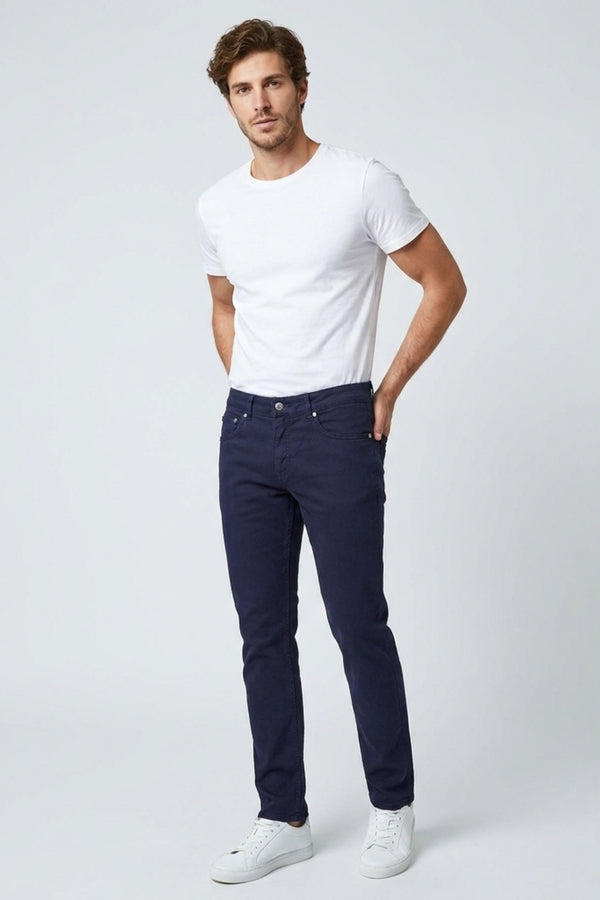 Pantalon Homme Coton extensible Bleu