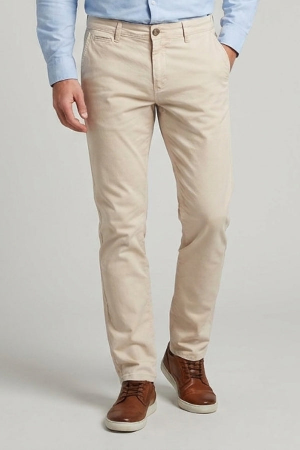 Herren Hose Baumwollstretch Beige