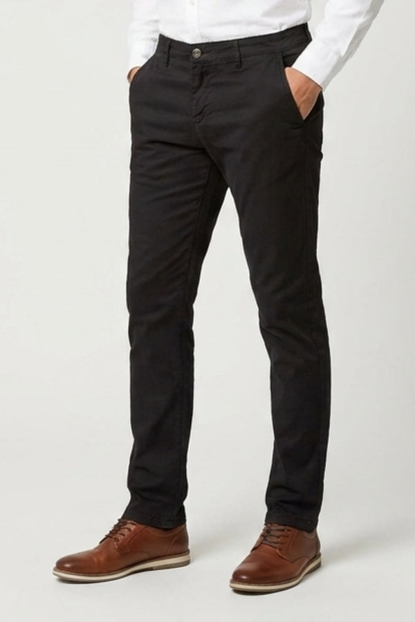 Pantalones Hombre Algodon elástico Negro