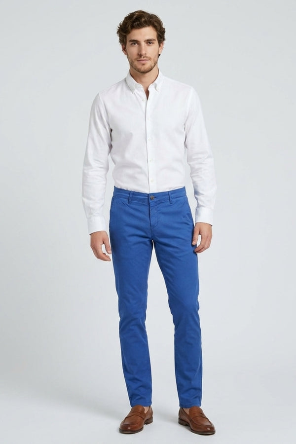 Herren Hose Baumwollstretch Navy blau