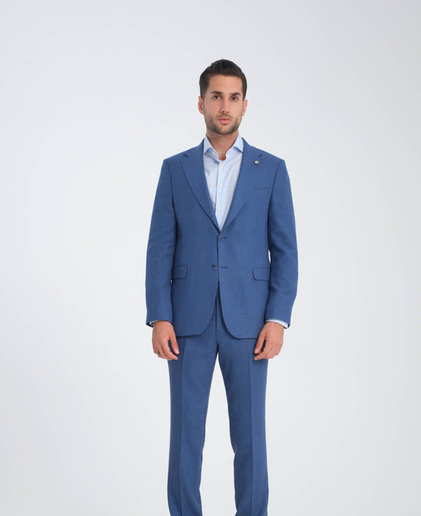 Pantalon Homme Microfibra Bleu Blanc