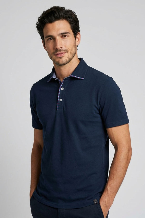 Polo Homme Jersey Bleu