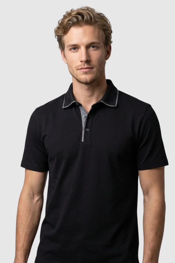 Polo Hombre Jersey Negro