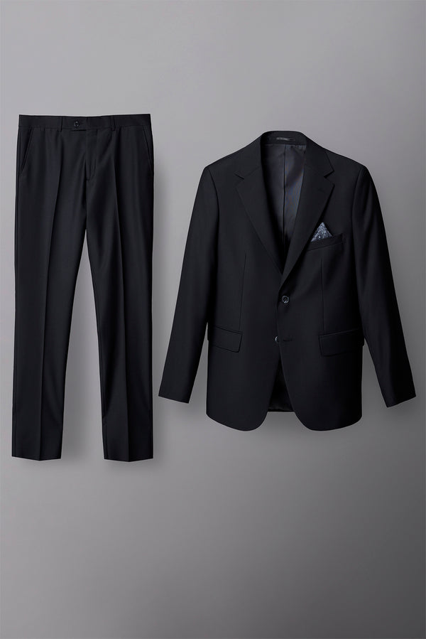 Man Suit Black Plain