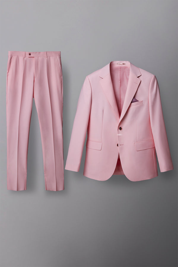 Polyviscose Man Suit Pink