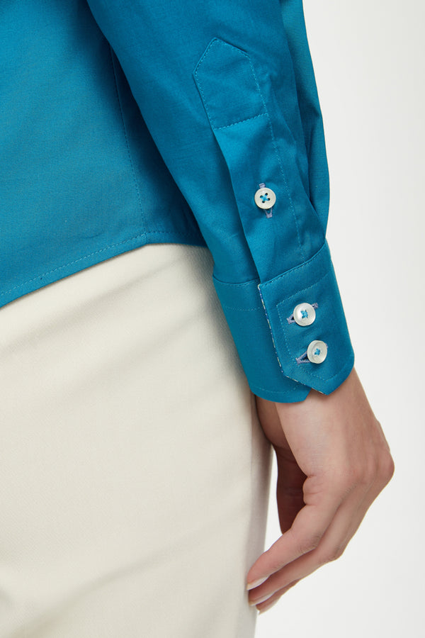 Sofia Sport Poplin Stretch Women Shirt Green