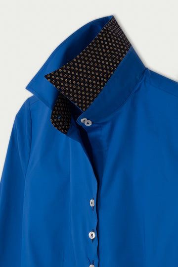 Linda Sport Poplin Stretch Women Shirt Navy Blue
