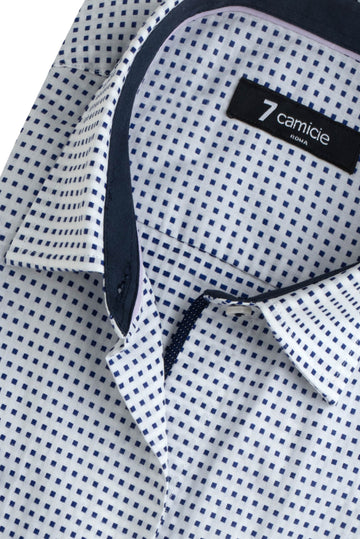 Beatrice Sport Jaquard Women’s Shirt White Blue