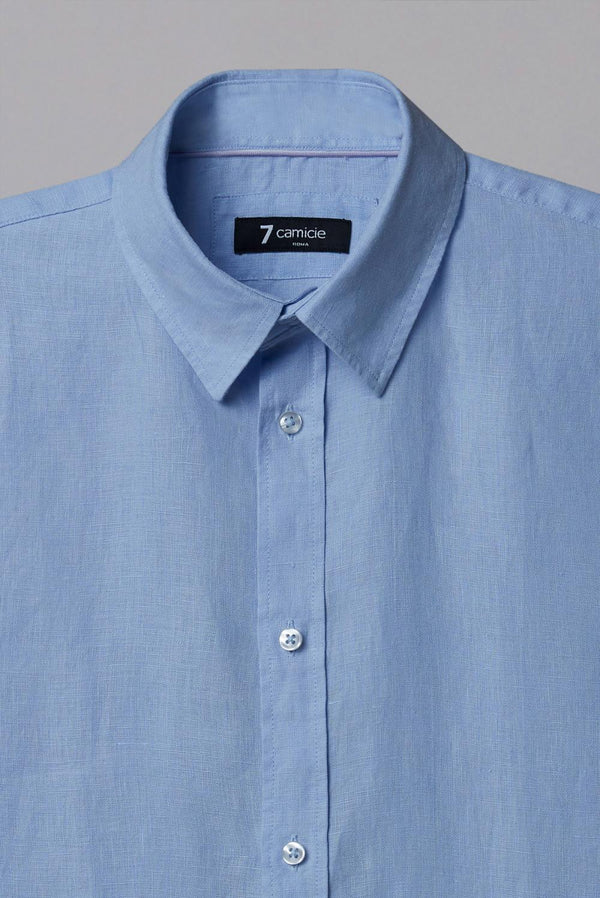 Beatrice Sport Linen Women Shirt Light Blue