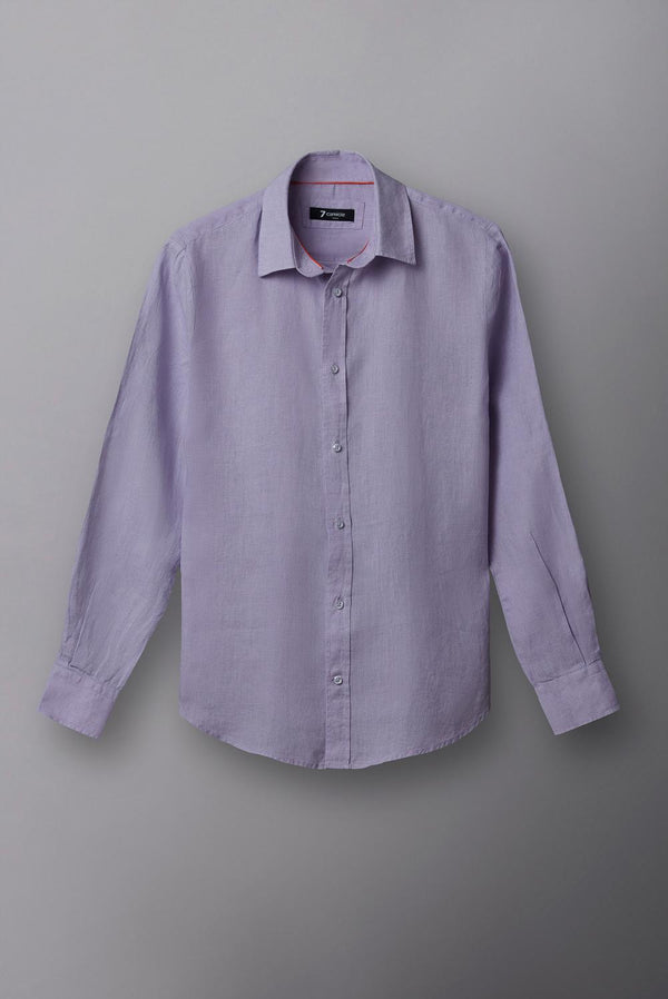 Beatrice Sport Linen Women Shirt Lilac