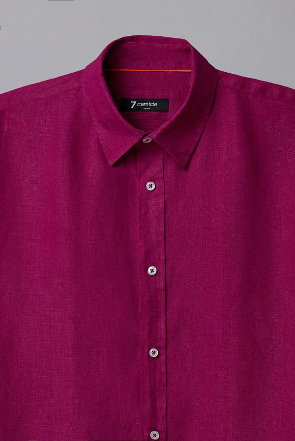 Beatrice Sport Linen Women Shirt Purple