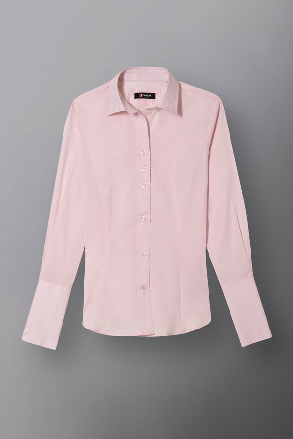 Linda Essentials Poplin Stretch Women Shirt Pink