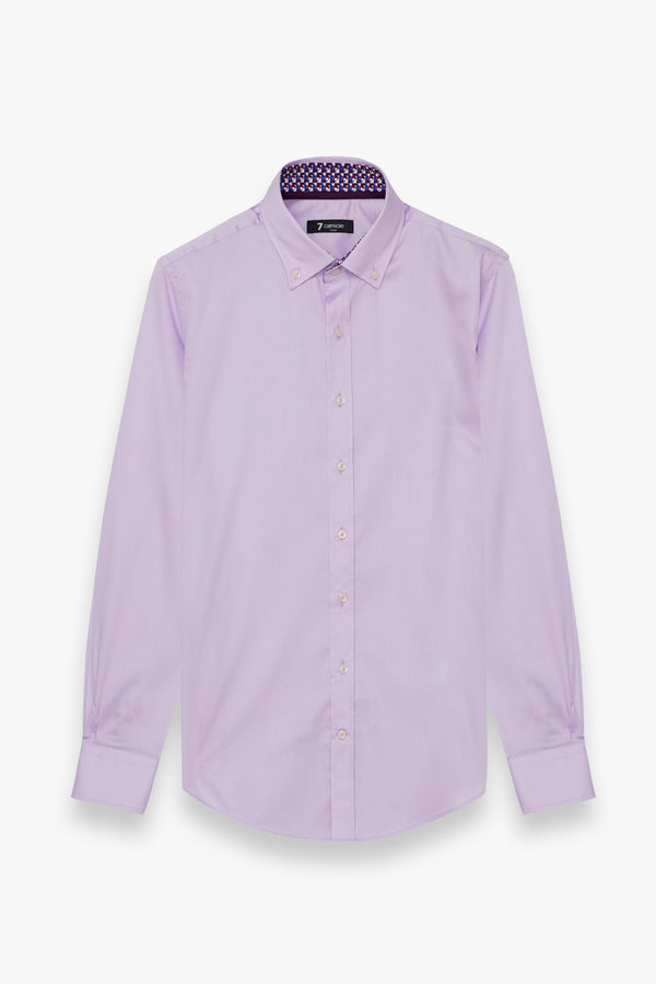 Leonardo Sport Satin Man Shirt Lilac