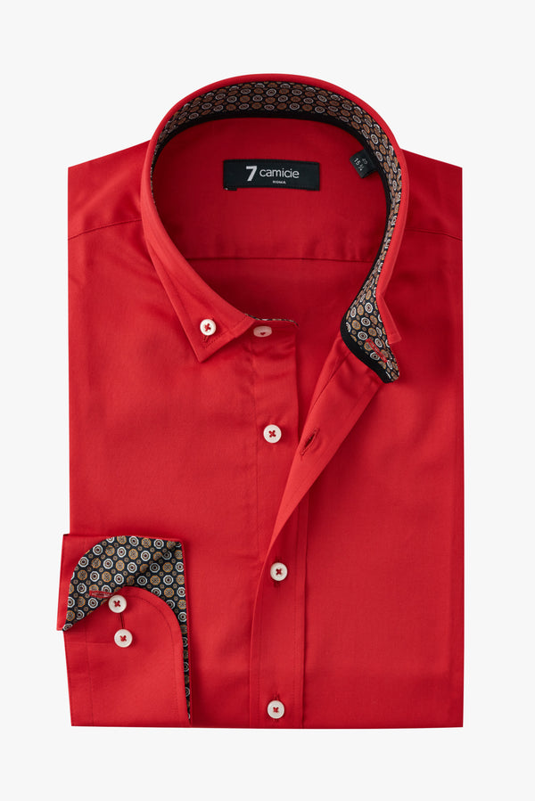 Leonardo Sport Satin Man Shirt Red
