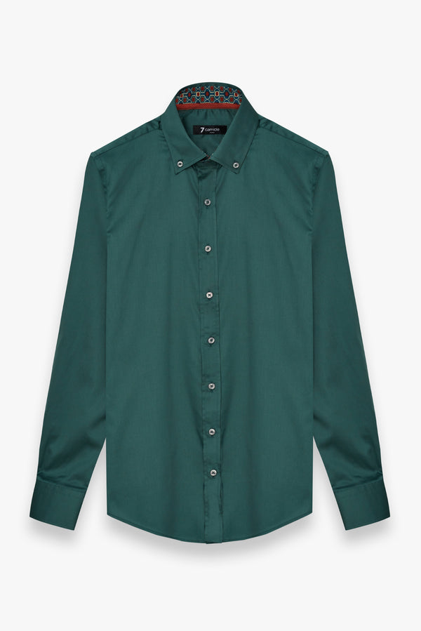 Leonardo Sport Satin Man Shirt Green