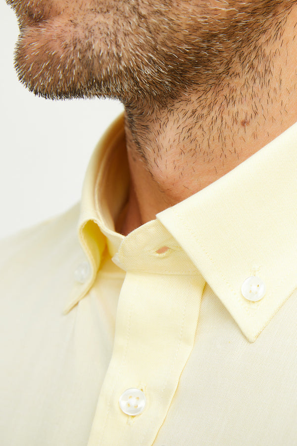 Leonardo Essentials Cotton Man Shirt Yellow