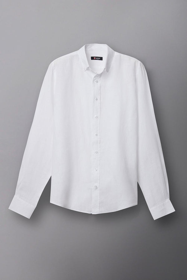 Leonardo Essentials Linen Man Shirt White