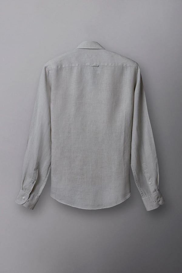 Leonardo Essentials Linen Man Shirt Grey