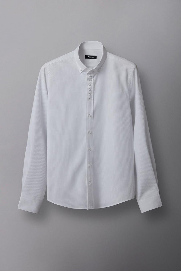 Camisa Hombre Donatello Iconic Jacquard Blanco Blanco