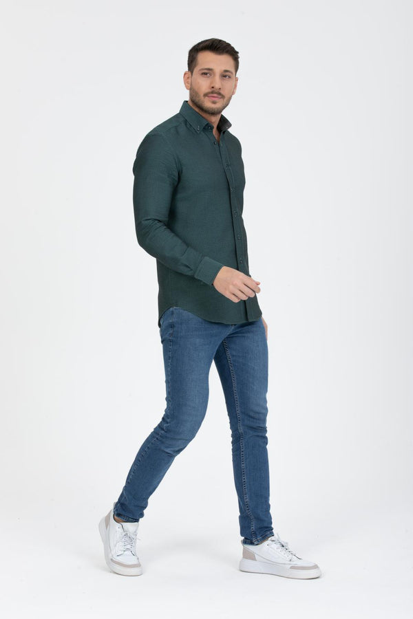 Chemise Homme Raffaello Iconic Armaturato Vert Noir