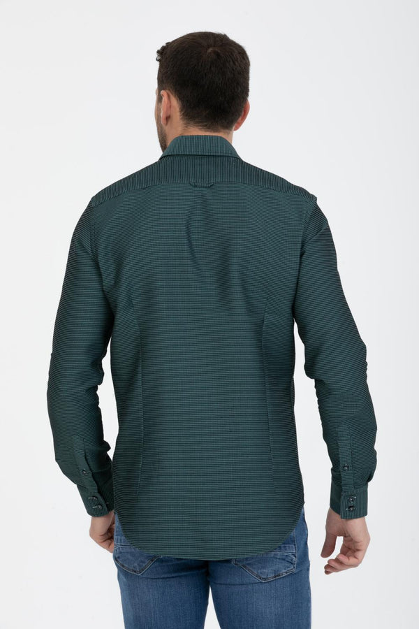 Camisa Hombre Raffaello Iconic Armaturato Verde Negro